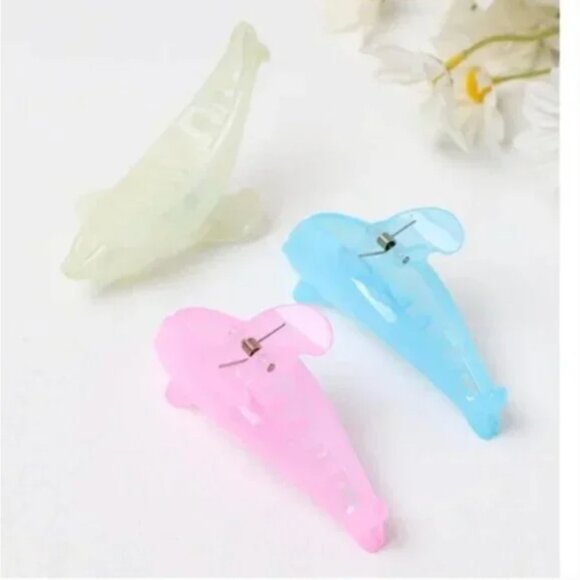 ⭐️❤️ FREE Dolphin Sea Animal Chic Glam Hipster Trendy Modern Hip Claw Clip Set 3 - Picture 1 of 4